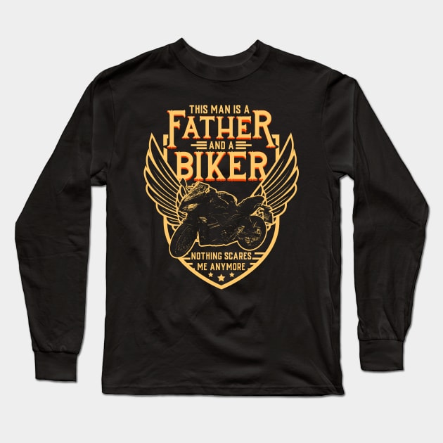 Motorbiker Long Sleeve T-Shirt by Design Seventytwo